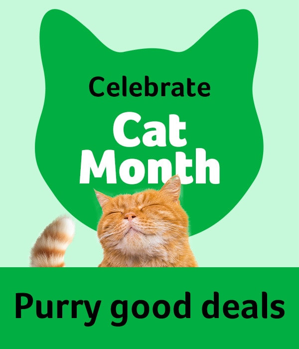 Celebrate cat month with purry good deals