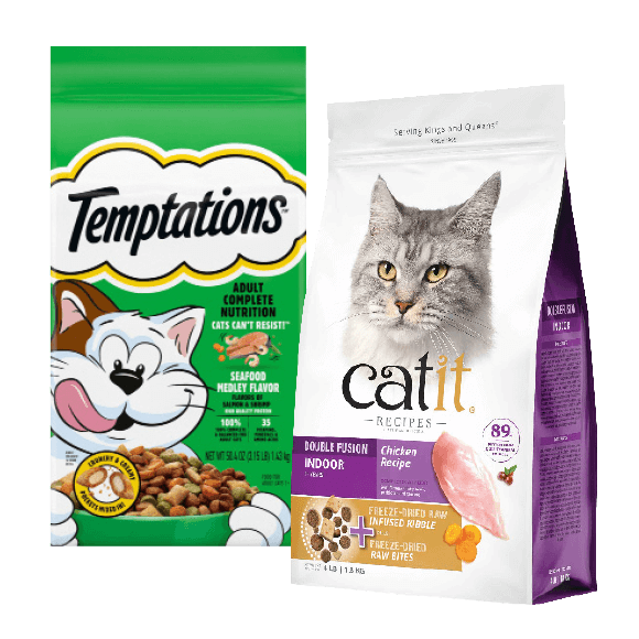 Buy 1 get 1 free select small bags of food & litter. Equal or lesser value. Must buy 2.