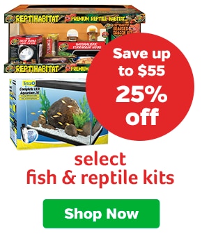 Save up to $55 on select fish & reptile kits