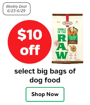 $10 off select big bags of dog food